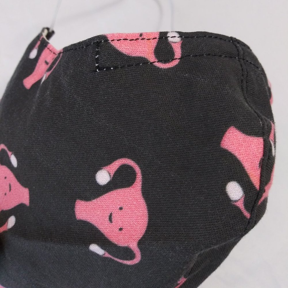 SECONDS Adult S homemade mask w/ pocket - uterus - Picture 2 of 9